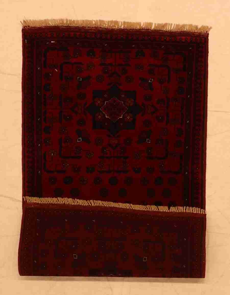 W 1.9 L 3.4 Khan 100% Wool Handmade All Over Design - 64264