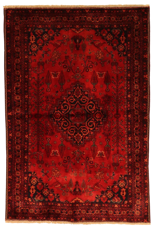 W 3.4 L 5 Khan 100% Wool Handmade All Over Design - 64267