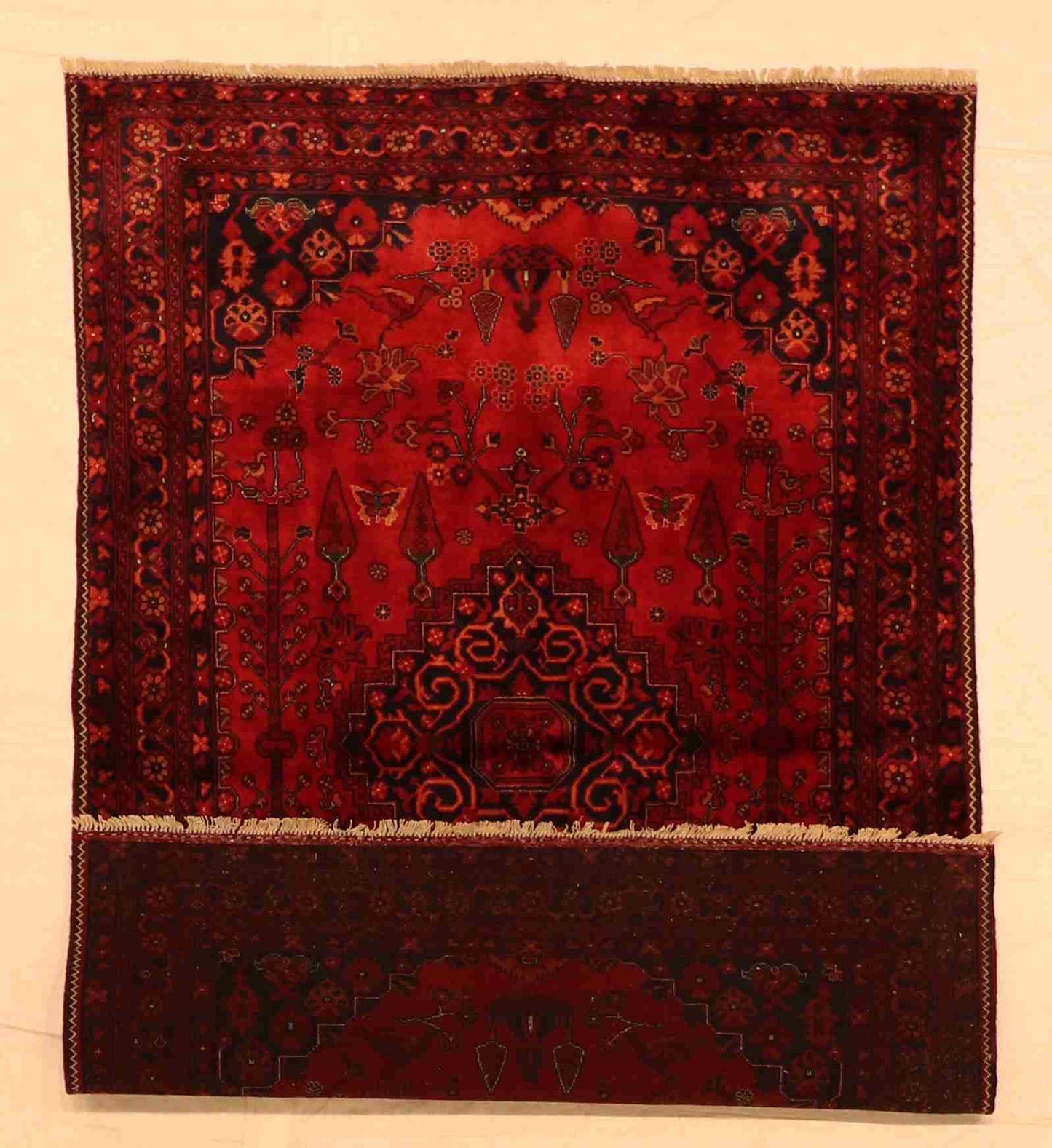 W 3.4 L 5 Khan 100% Wool Handmade All Over Design - 64267