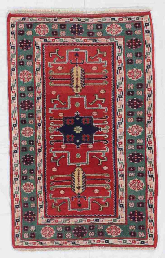 W 2.9 L 5.6 Turkish 100% Wool Handmade All Over Design - 64313