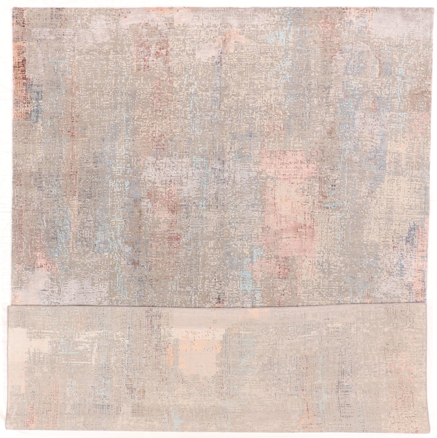 9x12 - Modern Wool/Silk All Over Rectangle - Hand Knotted Rug