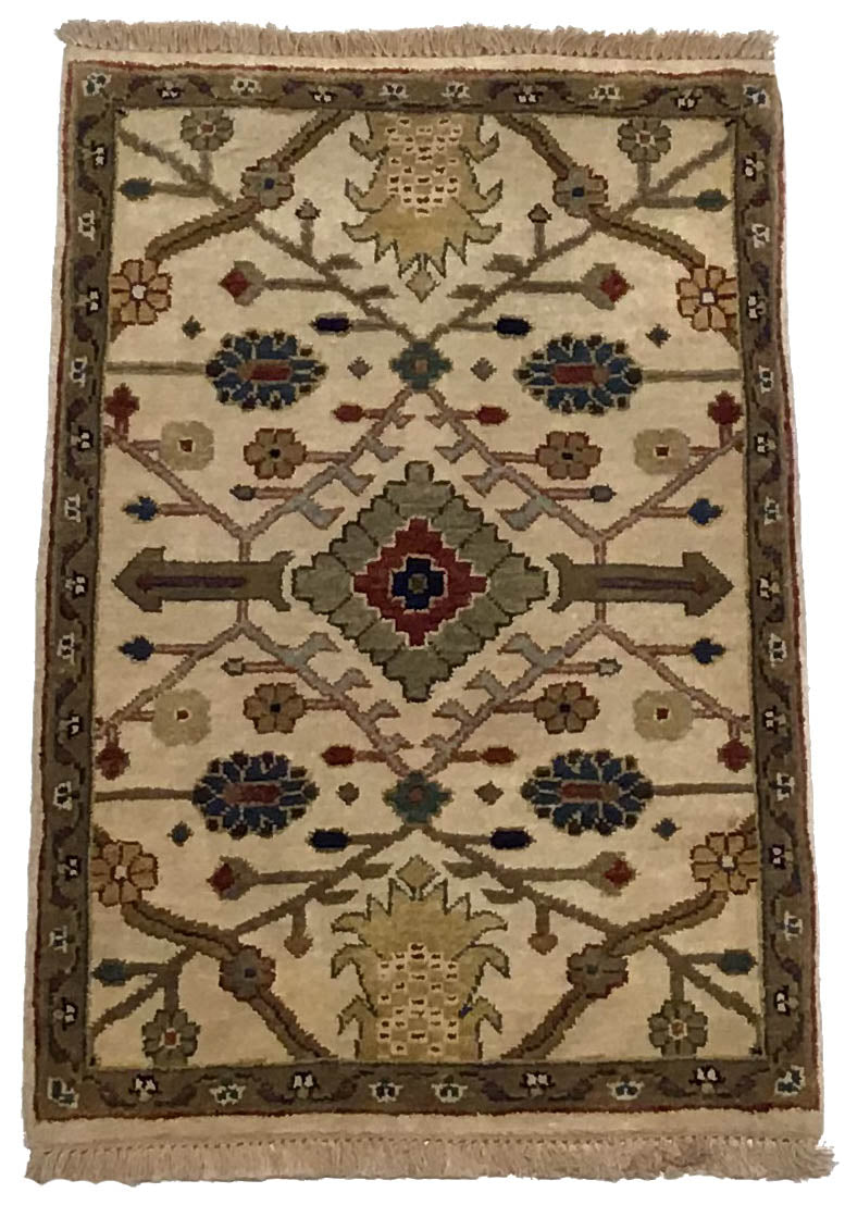 W 2 L 3 Serapie 100% Wool Handmade All Over Design - 64534