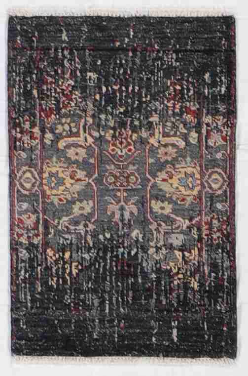 W 2 - L 3 - Modern Fine/Silk All Over Rectangle - Finest Hand-Knotted Quality Silk - 64629