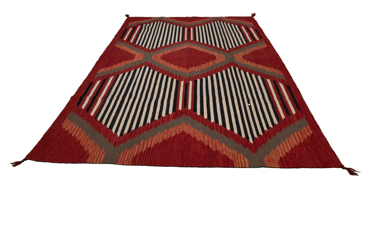 W 6 L 9.3 Navajo 100% Wool Hand-Woven All-Over Design - 64833