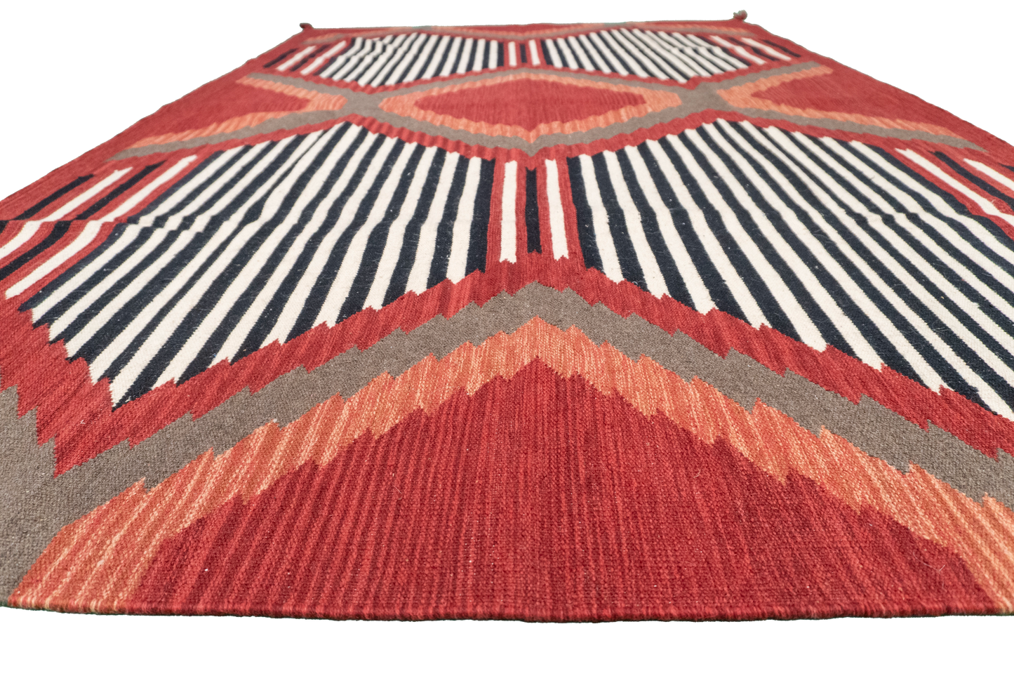 W 6 L 9.3 Navajo 100% Wool Hand-Woven All-Over Design - 64833
