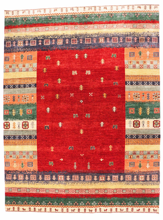 W 8.11 L 11.11 Gabbeh 100% Wool Hand-Woven All Over Design - 64933