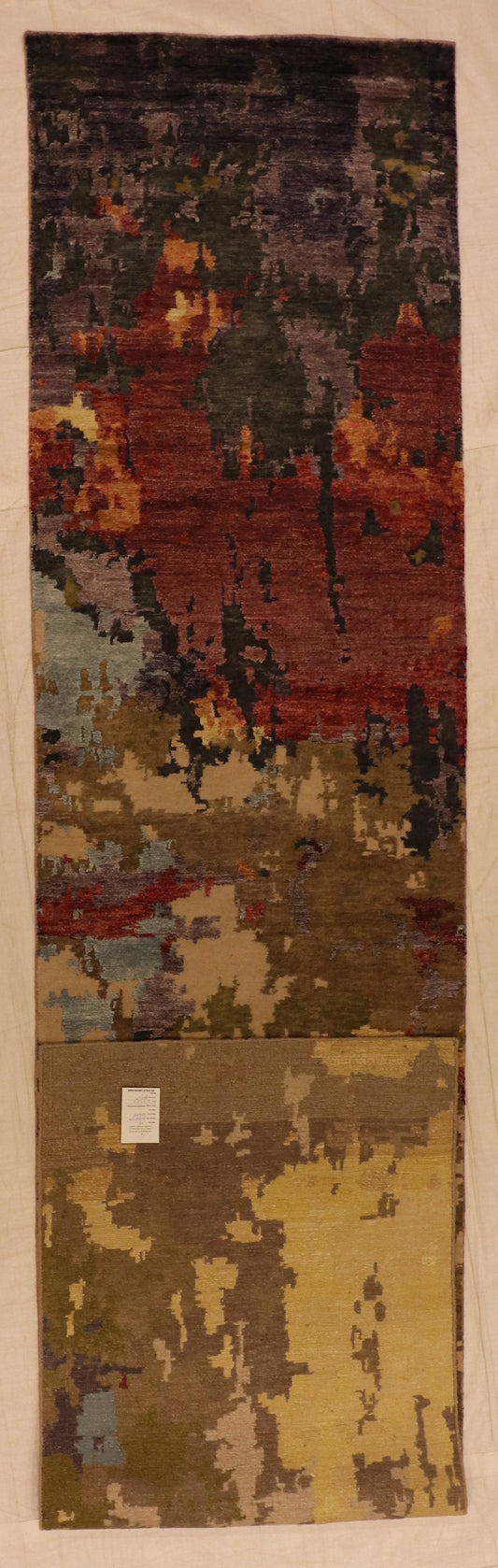 Runner - Modern Fine Wool All Over Rectangle - Hand Knotted Rug
