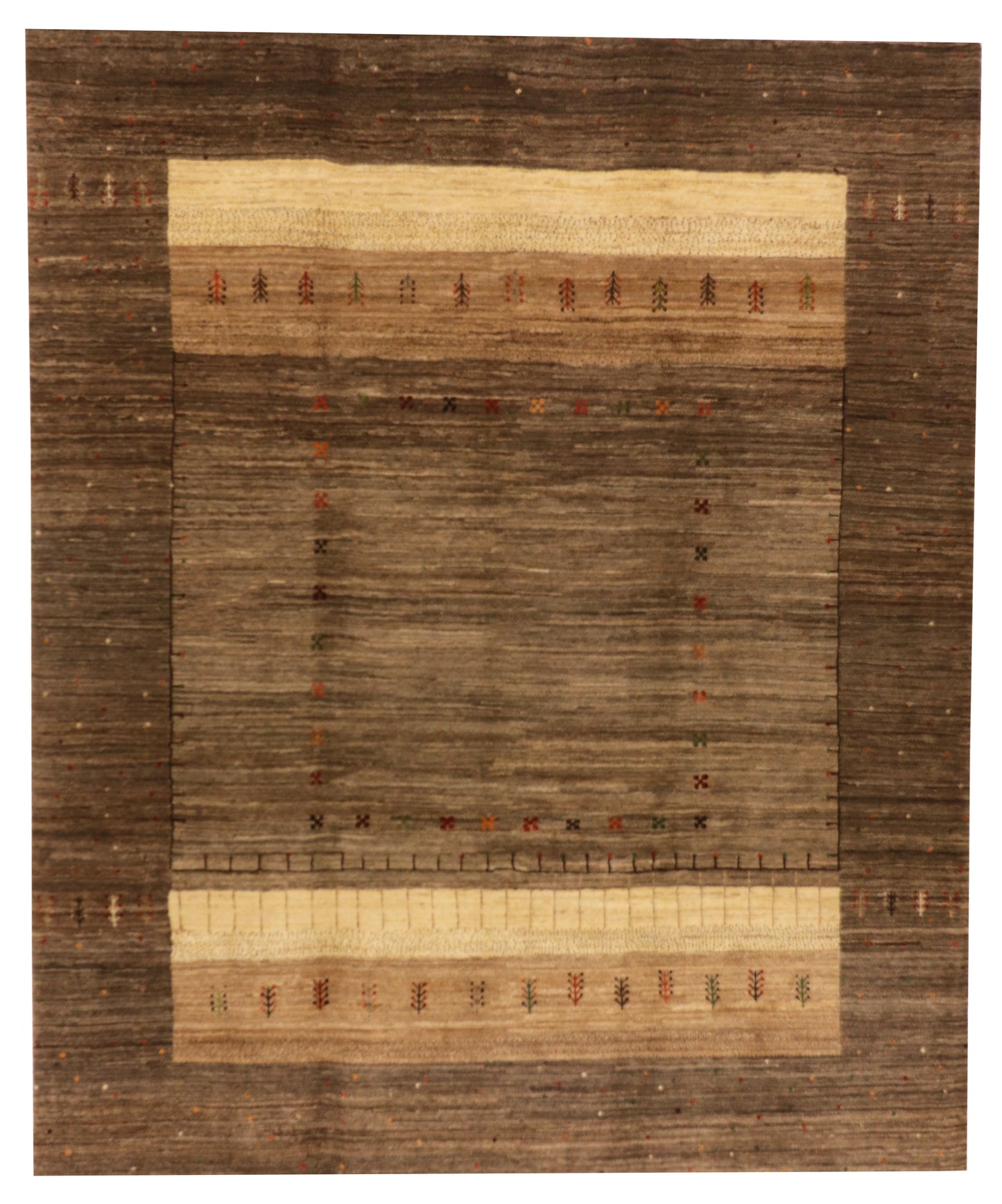 8x10 - Gabbeh Wool All Over Rectangle - Hand Knotted Rug