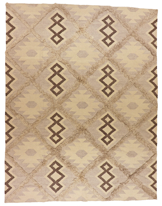 W 7.9 L 10 Kilim 100% Wool Handmade All Over Design - 65302