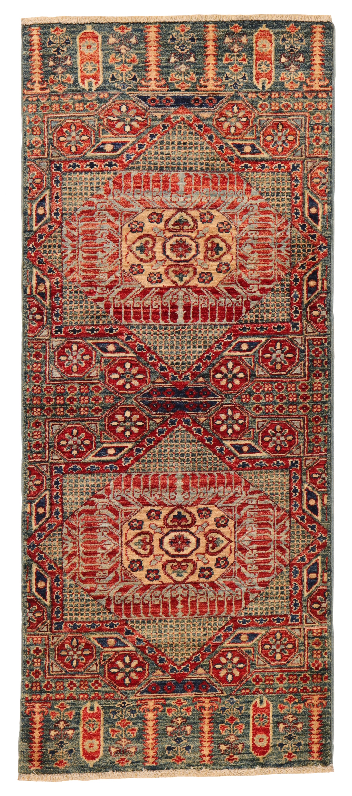 W 2.1 L 5 Bijar 100% Wool Hand-Woven All Over Design - 65444