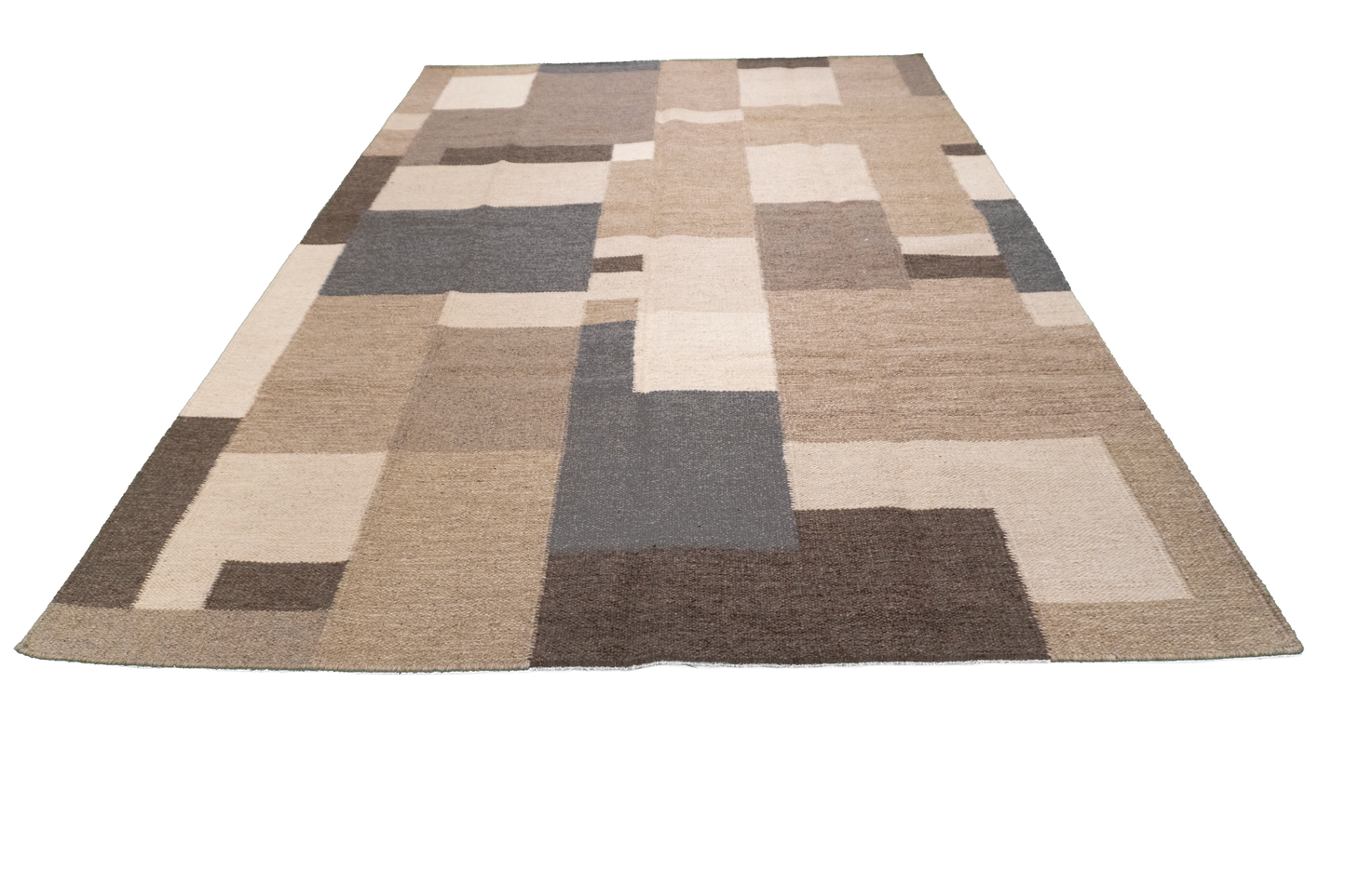 W 6 L 9 Kilim 100% Wool Hand-Woven All-Over Design - 65520