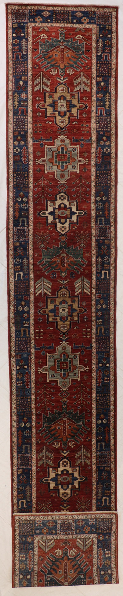Runner - Ziegler Fine All Over Rectangle - Hand Knotted Rug