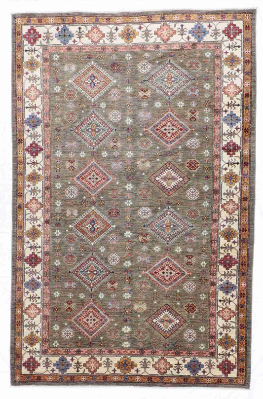 W 6.5 - L 9.9 - Karageh Wool Transitional Rectangle - Finest Hand-Knotted Quality Wool - 65634