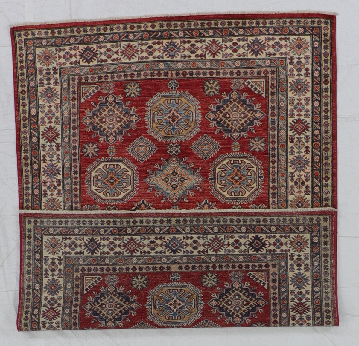 W 4.10 L 6.6 Heriz 100% Wool Handmade All Over Design - 65640