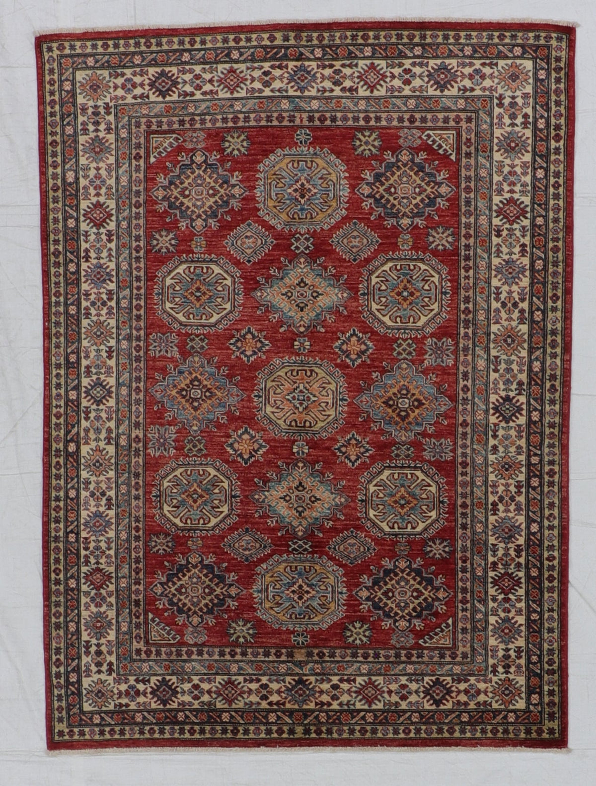 W 4.10 L 6.6 Heriz 100% Wool Handmade All Over Design - 65640