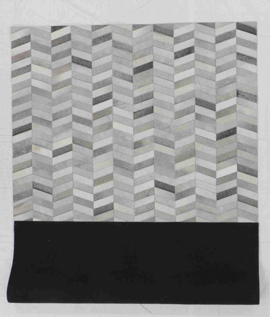 W 6 L 9 Cowhide 100% Wool Handmade All Over Design - 65659