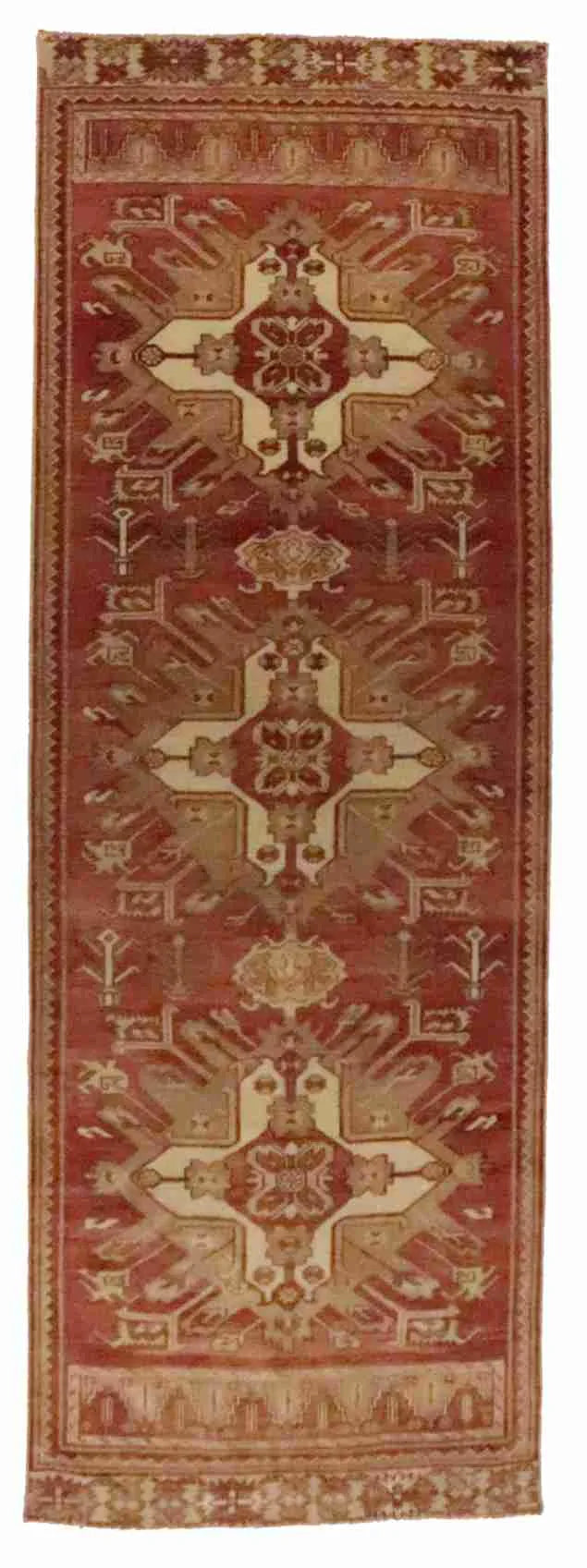 W 3.5 - L 10 - Oushak Fine/Wool All Over Rectangle - Finest Hand-Knotted Quality Wool - 65670