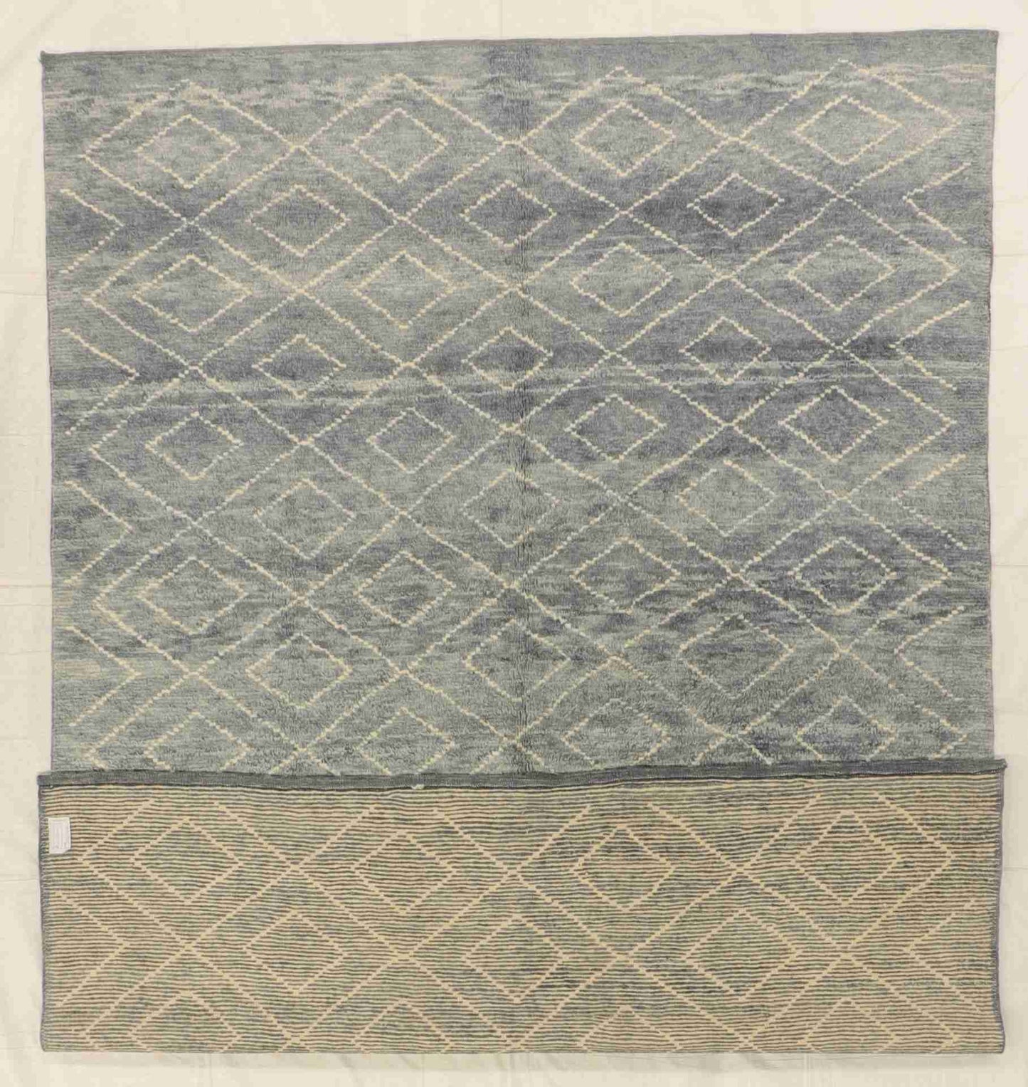 W 7.10 - L 10.8 - Tulu Wool Contemporary Rectangle - Finest Hand-Knotted Quality Wool - 65740