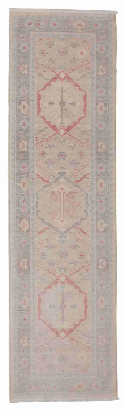 W 2.9 L 10 Oushak Runner 100% Wool Hand-Woven All Over Design - 65743