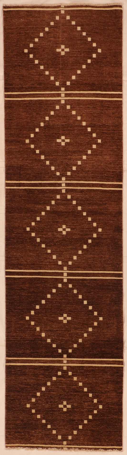 Wide Runner 3.3 x 12.3 - Mountain Modern Fine All Over Rectangle - Hand Knotted Rug