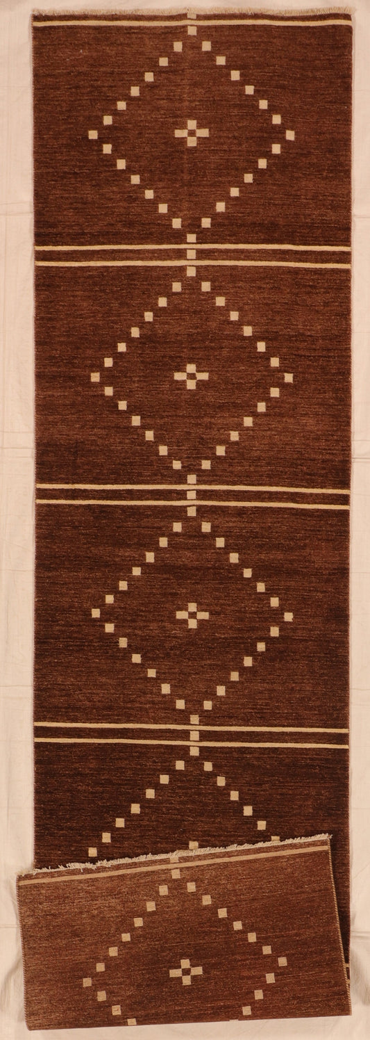Wide Runner 3.3 x 12.3 - Mountain Modern Fine All Over Rectangle - Hand Knotted Rug