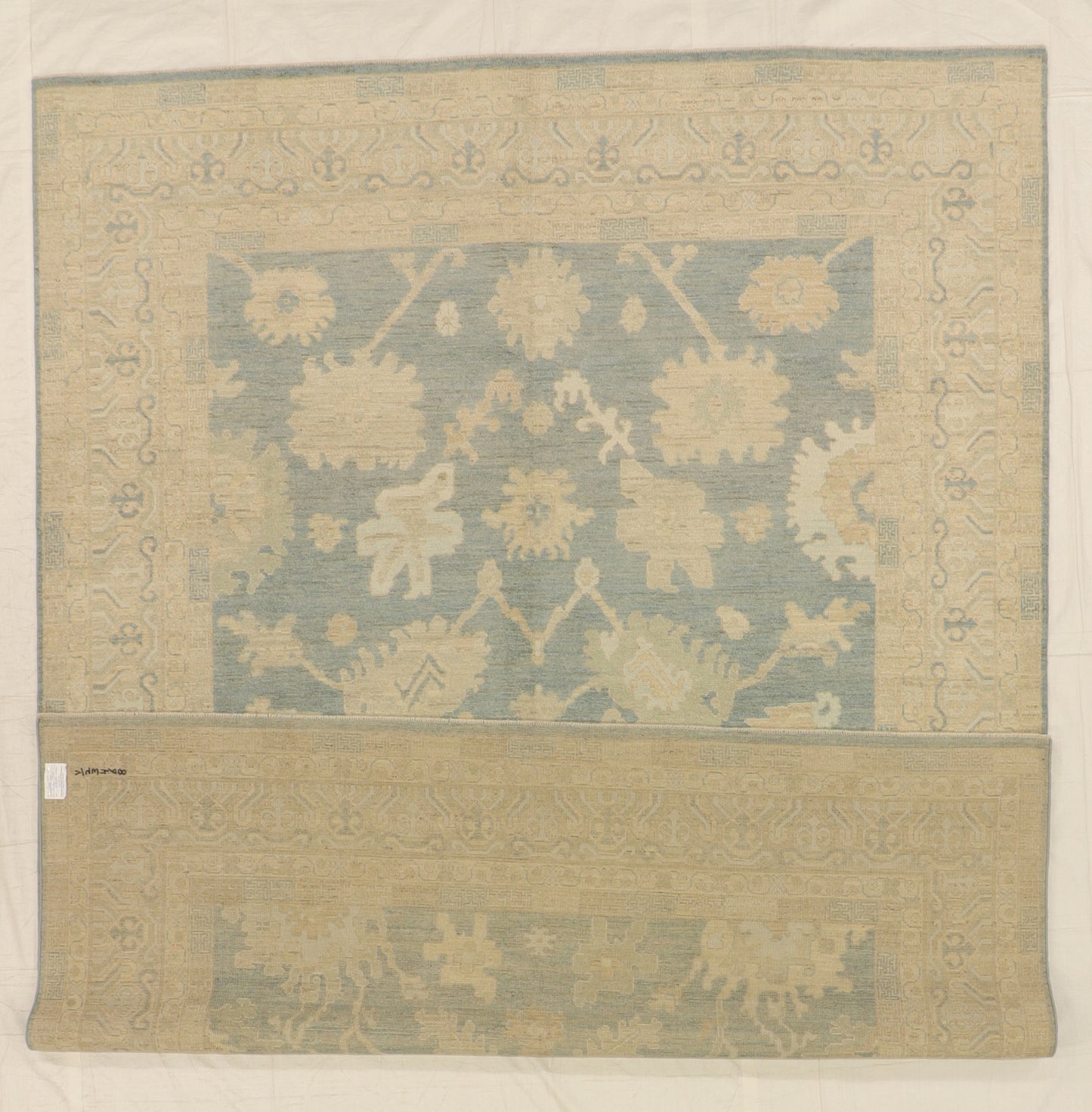 W 9.1 L 12 Mahal 100% Wool Hand-Woven All Over Design - 66138