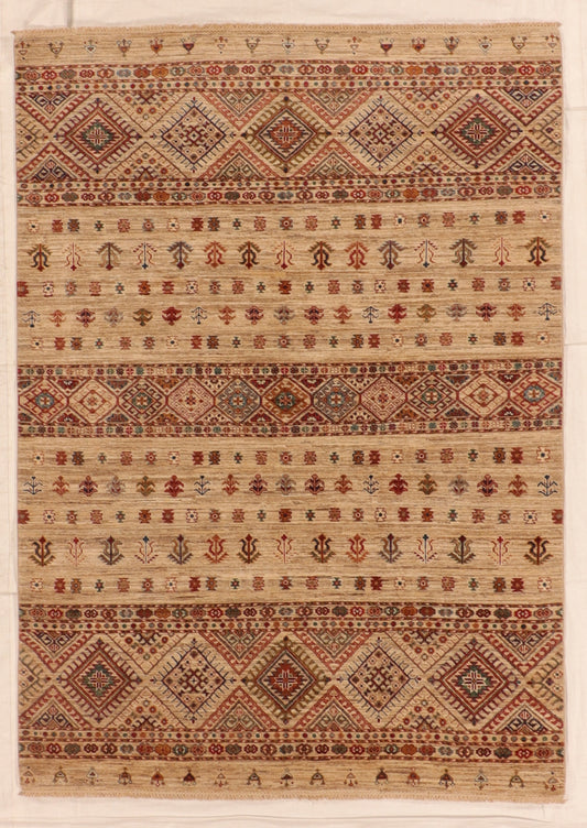 W 5.9 L 7.11 Baluch 100% Wool Handmade All Over Design - 66181