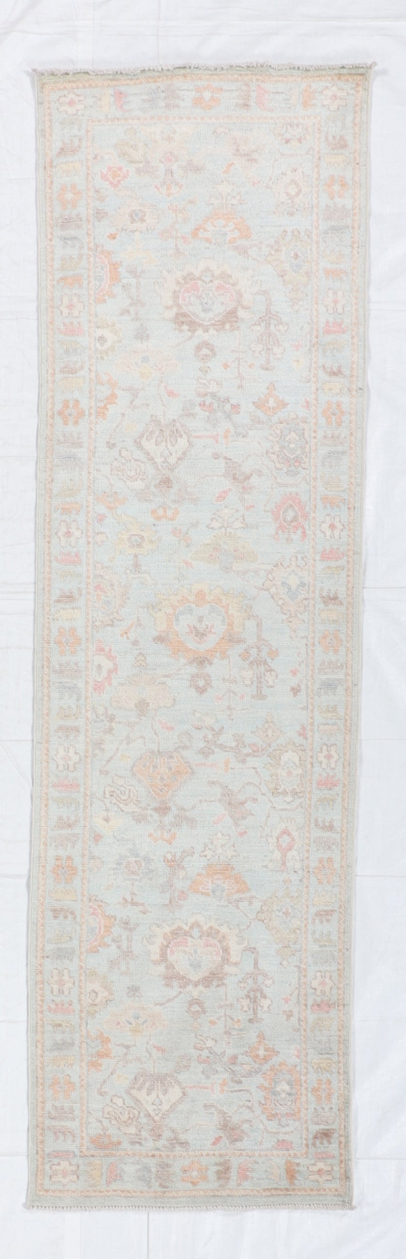 W 2.9 L 9.10 Oushak Runner 100% Wool Hand-Woven All Over Design - 66191