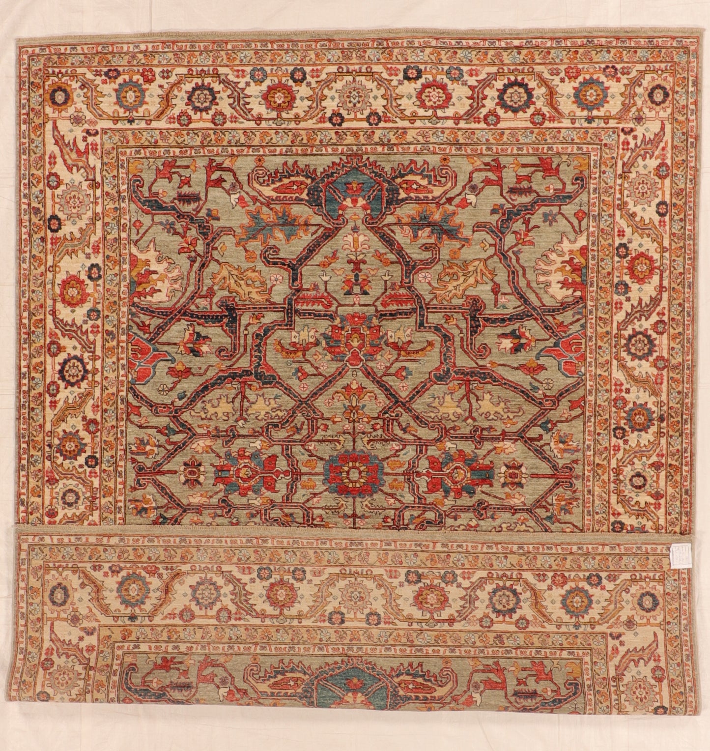 W 7.10 L 9.11 Serapie 100% Wool Handmade All Over Design - 66218