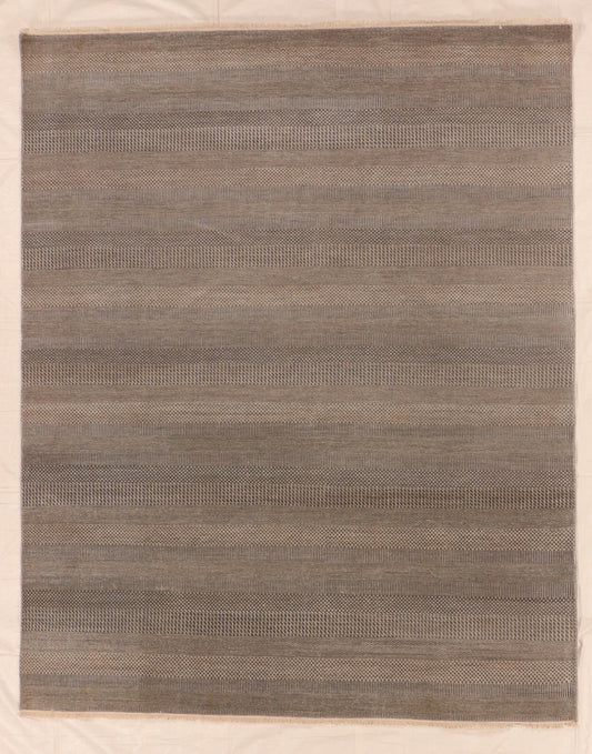 W 8 L 10 Modern Wool And Silk Blend Handmade All Over Design - 66236