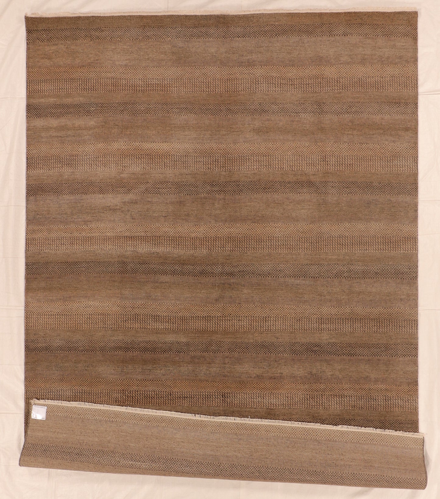W 9 L 12 Modern Wool And Silk Blend Hand-Woven All Over Design - 66242