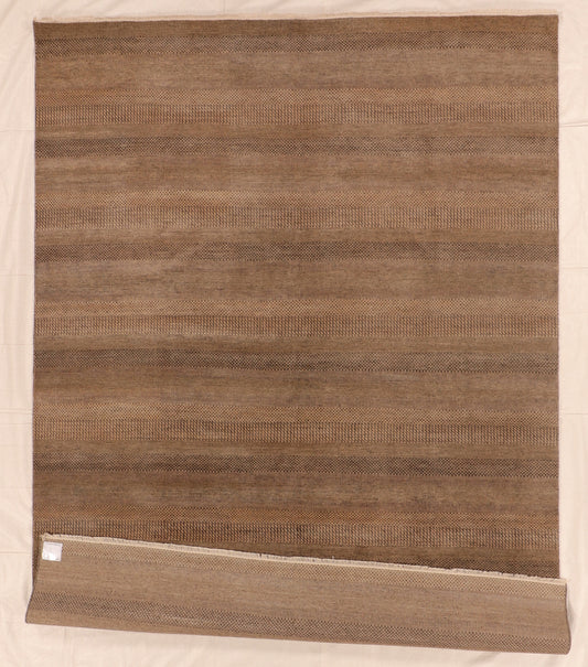 W 9 L 12 Modern Wool And Silk Blend Hand-Woven All Over Design - 66242