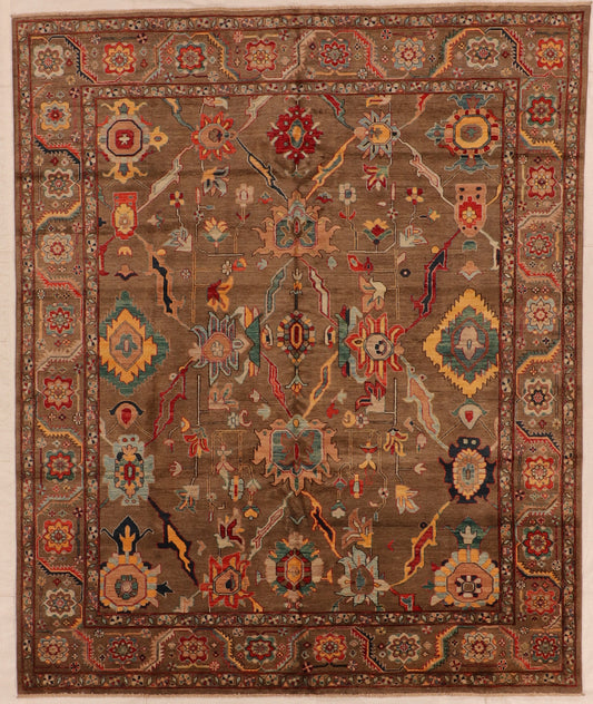 W 8.2 L 9.10 Sultan Abad 100% Wool Handmade Floral Design - 66267