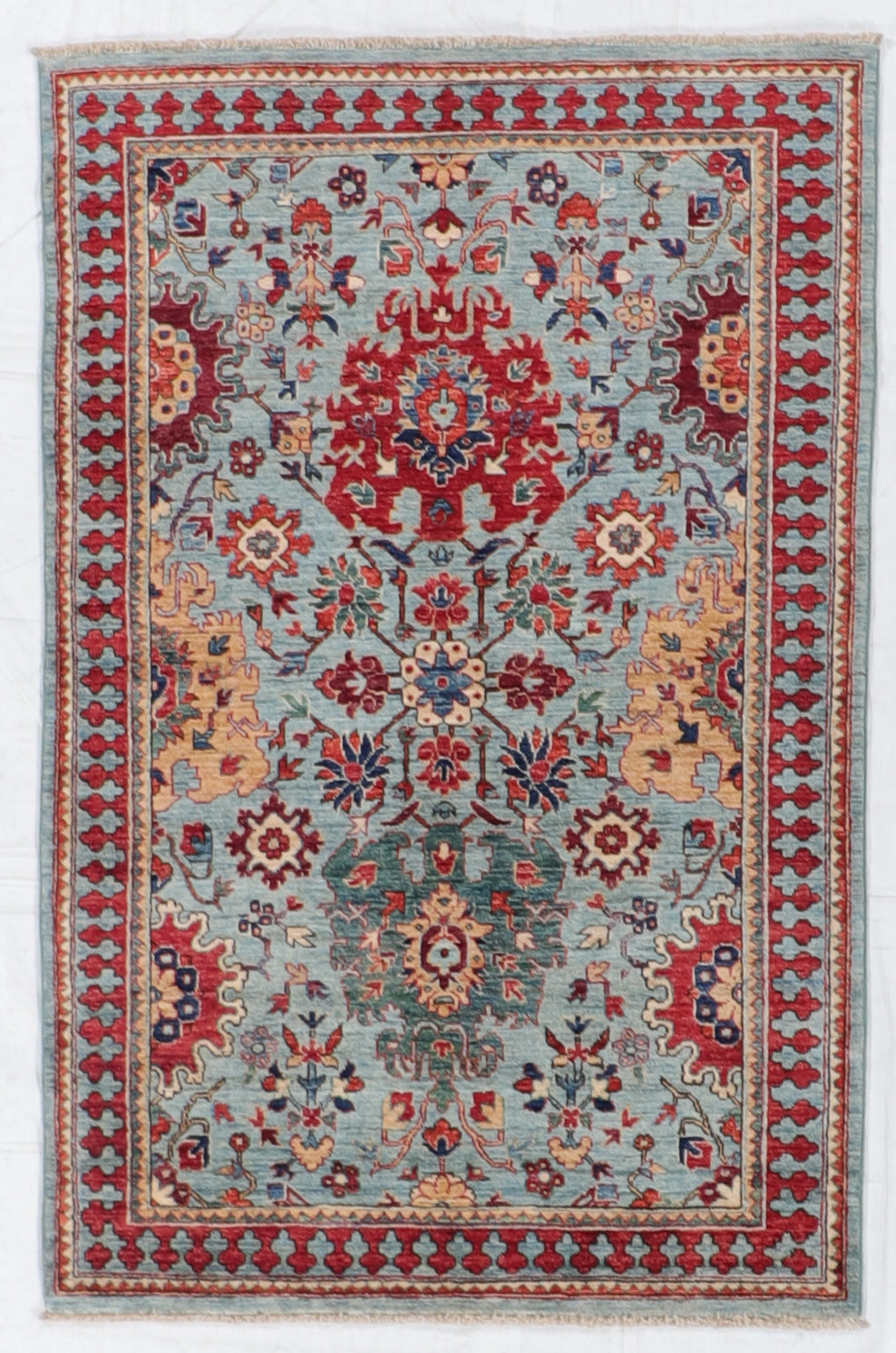 W 3.10 L 6 Ziegler 100% Wool Hand-Woven All Over Design - 66278