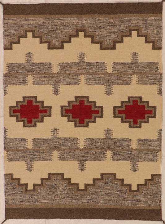 5x7 - Kilim Fine/Wool All Over Rectangle - Hand Knotted Rug