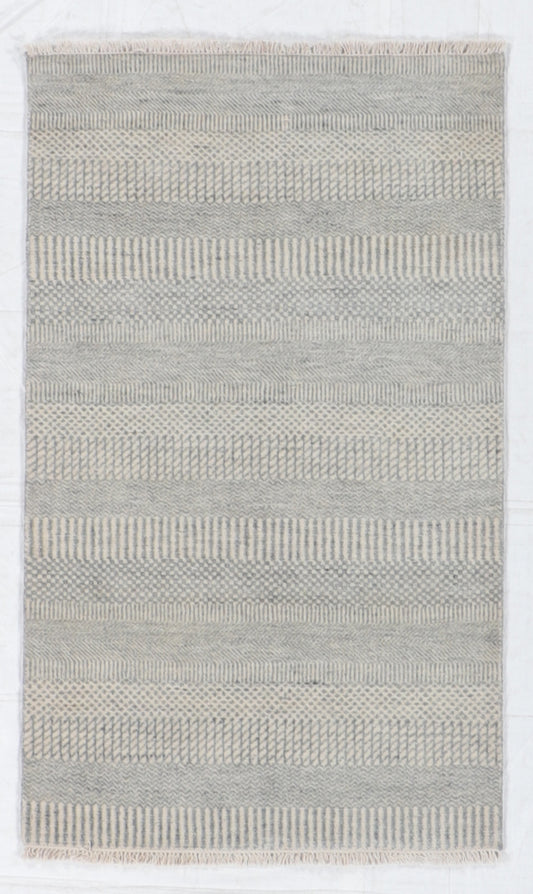 W 3.1 L 5.1 Modern 100% Wool Handmade All Over Design - 66354