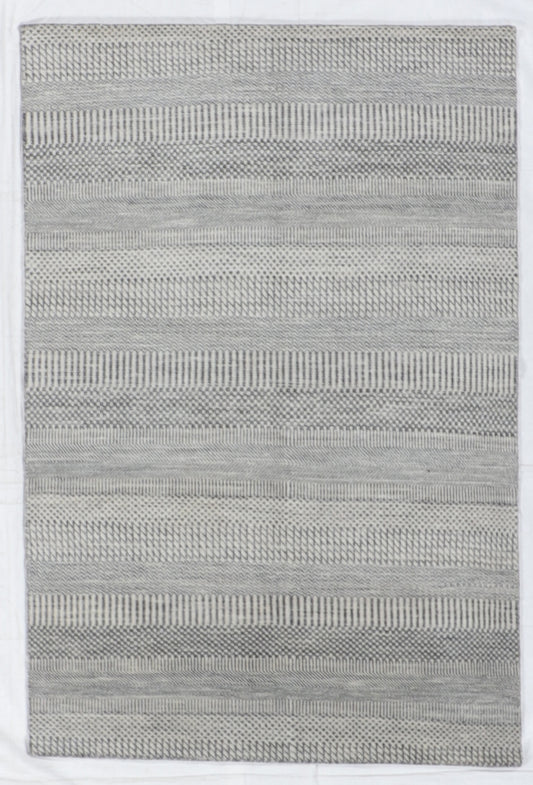 W 4 L 6 Modern 100% Wool Handmade All Over Design - 66359