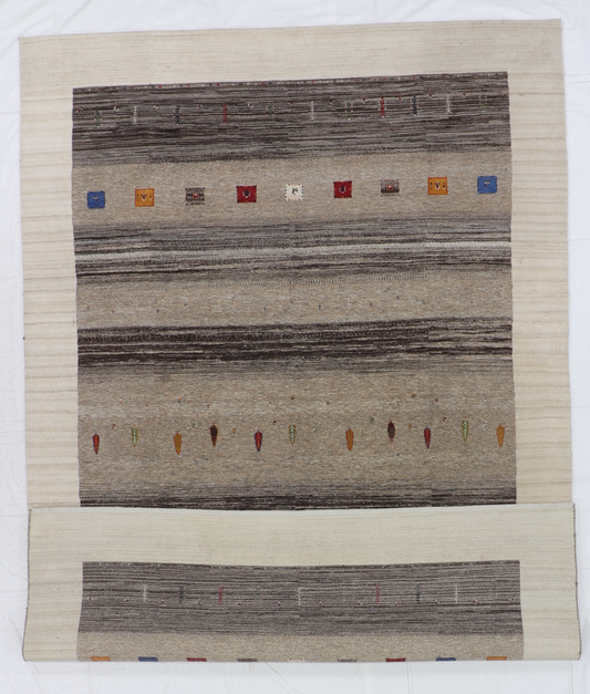W 8.4 L 12 Gabbeh 100% Wool Hand-Woven All Over Design - 66387