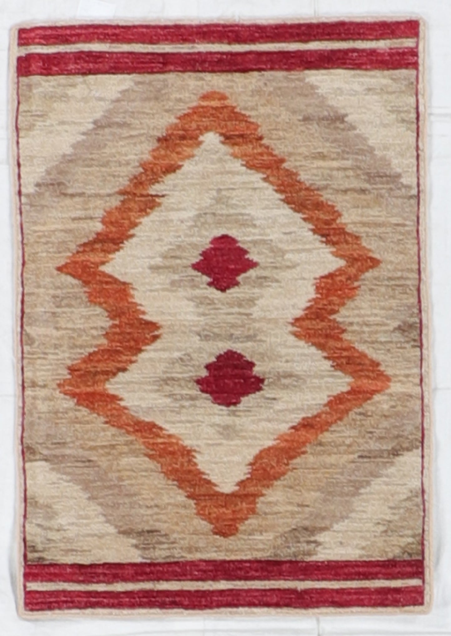 W 2 L 2.11 Mountain Modern 100% Wool Handmade All Over Design - 66392