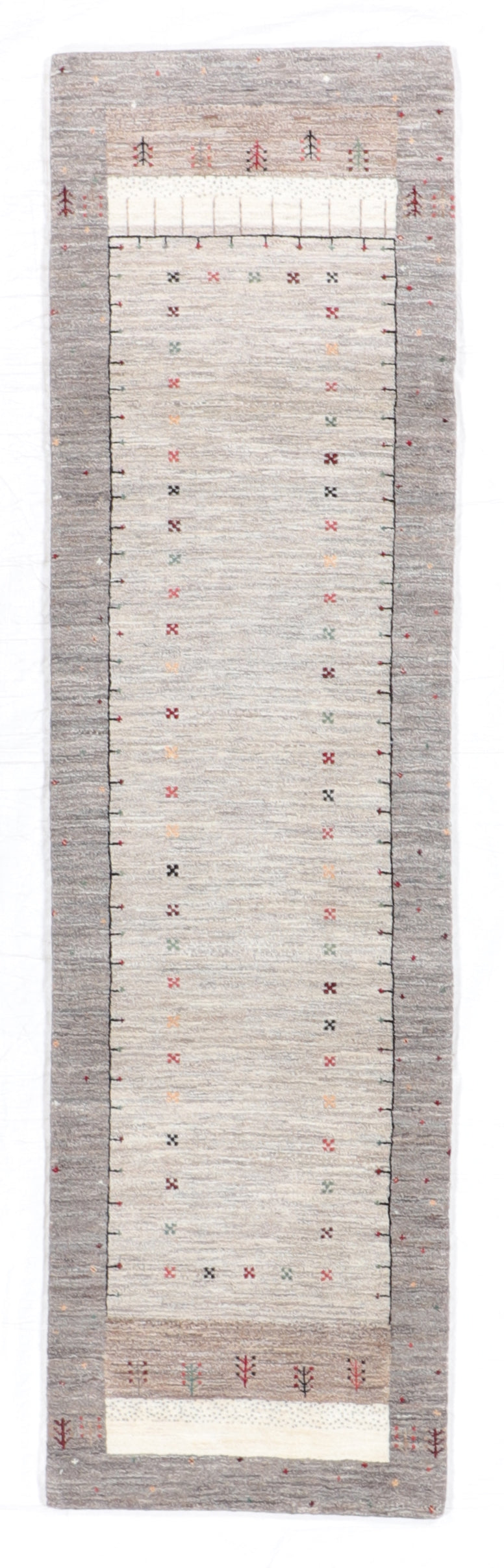 2.7 x 9.7  Runner - Qashqulie Fine/Wool All Over Rectangle - Hand Knotted Rug