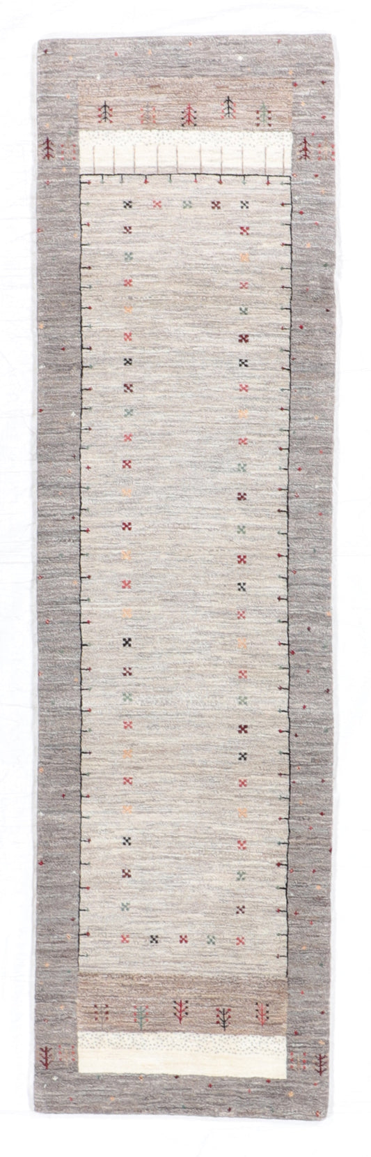 2.7 x 9.7  Runner - Qashqulie Fine/Wool All Over Rectangle - Hand Knotted Rug