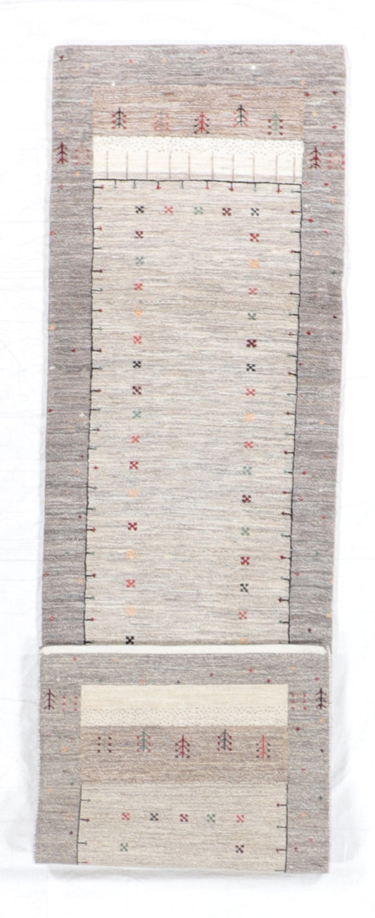 2.7 x 9.7  Runner - Qashqulie Fine/Wool All Over Rectangle - Hand Knotted Rug