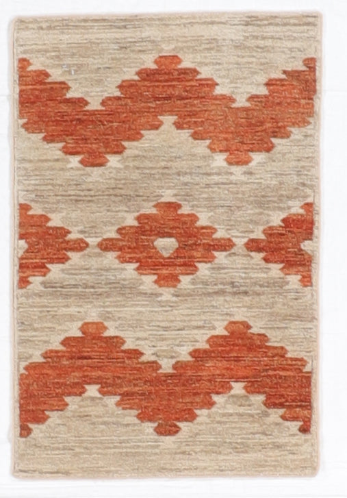 1.11 x 2.10 - Mountain Modern Fine/Wool All Over Rectangle - Hand Knotted Rug