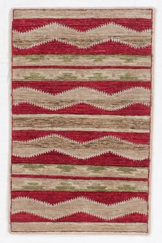 1.11 x 3.1 - Mountain Modern Fine/Wool All Over Rectangle - Hand Knotted Rug
