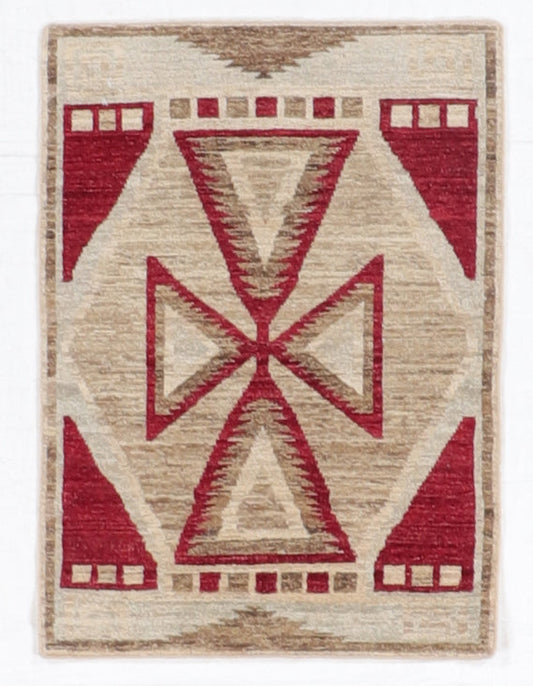 2.1 x 2.10 - Mountain Modern Fine/Wool All Over Rectangle - Hand Knotted Rug