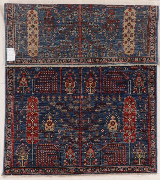 4 x 6 Tree of Life Wool All Over Rectangle - Hand Knotted Rug