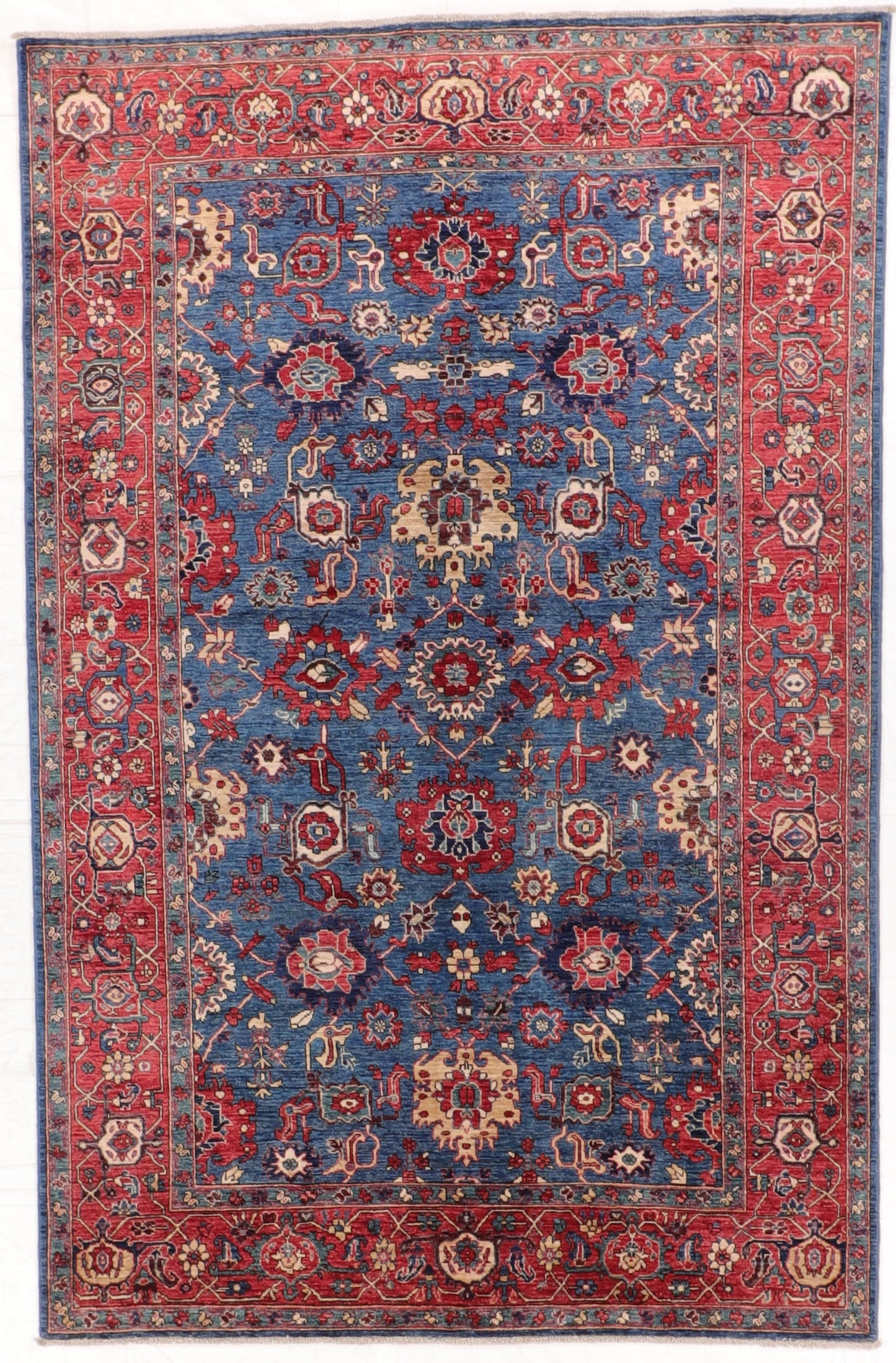 6 x 9  - Mahal Wool All Over Rectangle - Hand Knotted Rug
