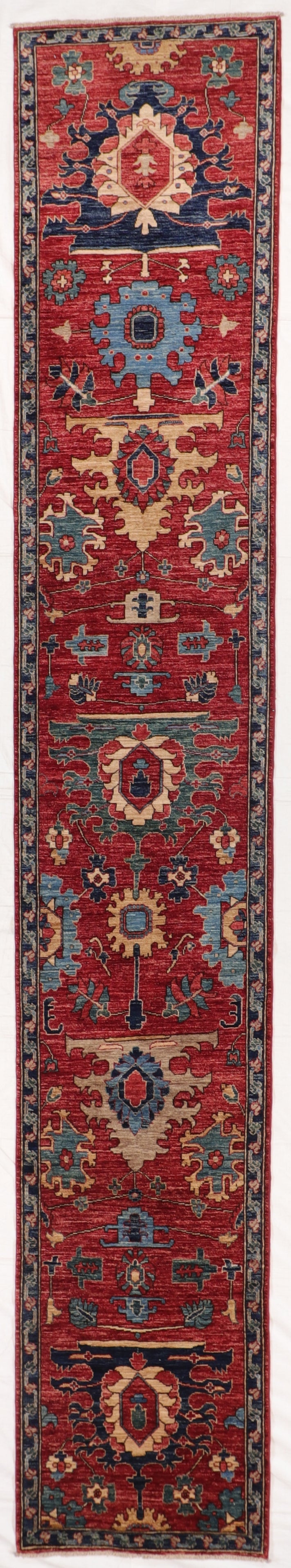 Runner -  Mahal Wool All Over Rectangle - Hand Knotted Rug