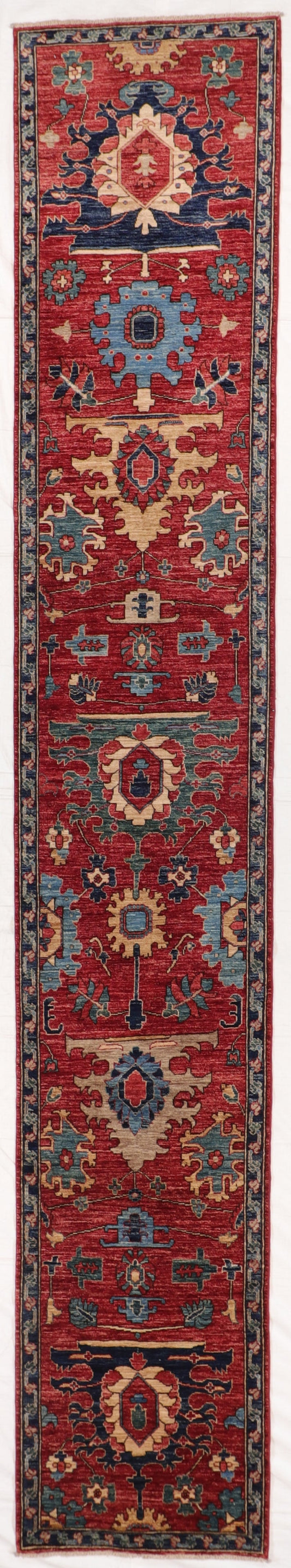 Runner -  Mahal Wool All Over Rectangle - Hand Knotted Rug