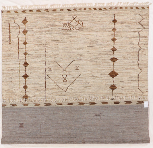 8x10 - Moroccan Wool All Over Rectangle - Hand Knotted Rug